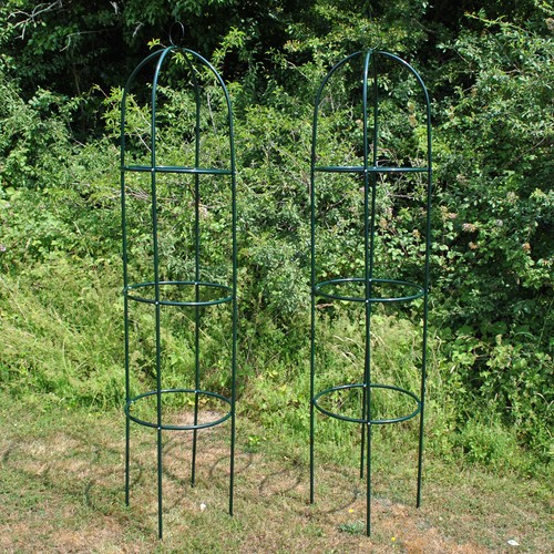 Outdoor garden metal obelisk - garden,