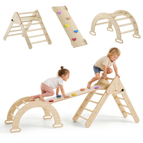Climbing frame set with - frame,